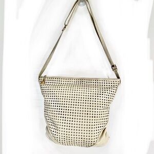 Brio Vintage Perforated Leather Shoulder Bag